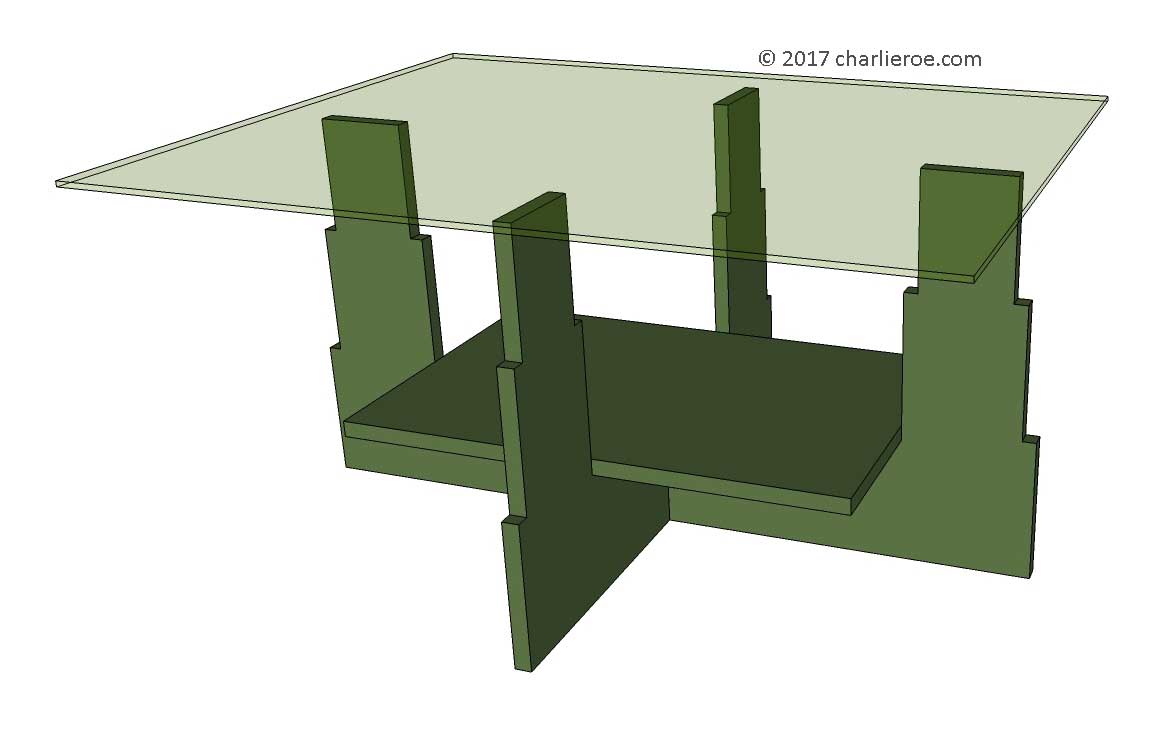 new Art Deco 'Skyscraper' style stepped side lamp sofa coffee table