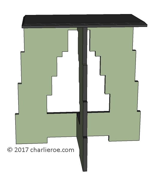 new Art Deco Skyscraper style stepped console side table design