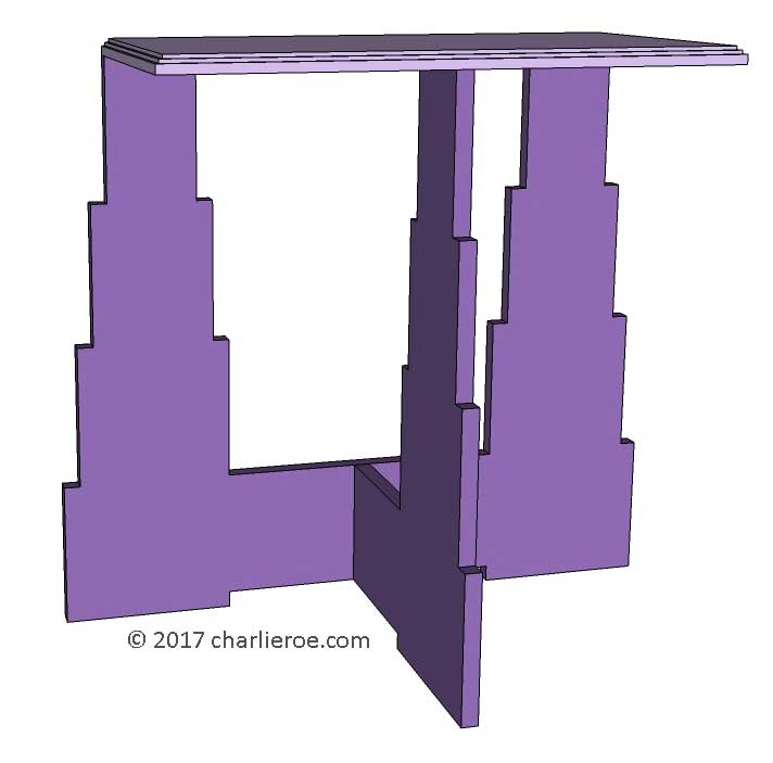 new Art Deco 'Skyscraper' style stepped side lamp sofa console side table