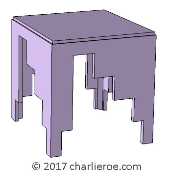 new Art Deco 'Skyscraper' style stepped side lamp sofa coffee table