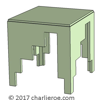 new Art Deco 'Skyscraper' style stepped side lamp sofa coffee table