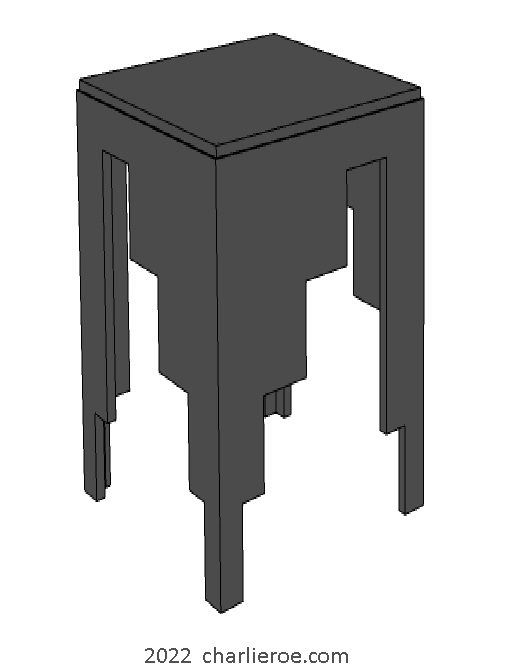 new Art Deco 'Skyscraper' style stepped side lamp sofa end table