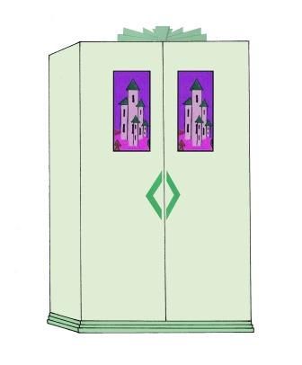 Clarice Cliff Art deco painted wardrobe design