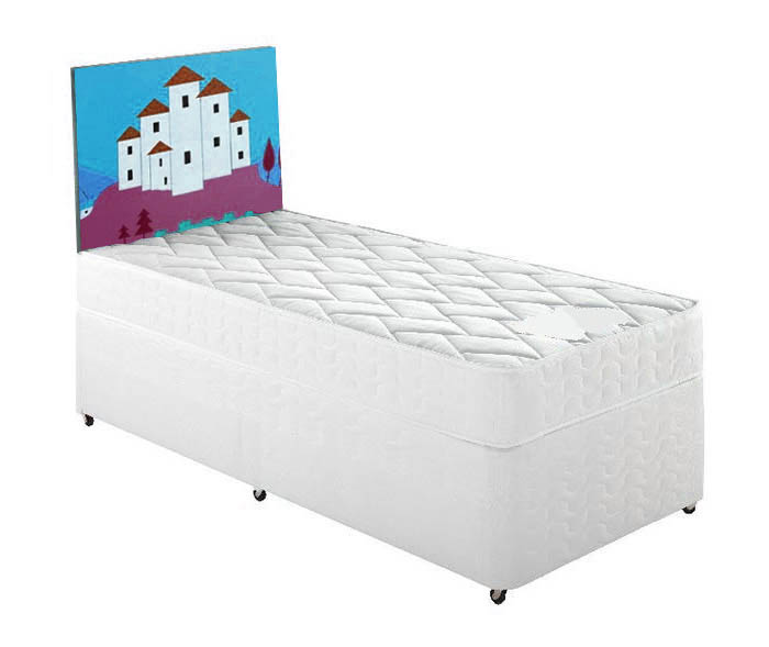 new Clarice Cliff Art deco painted bed headboard