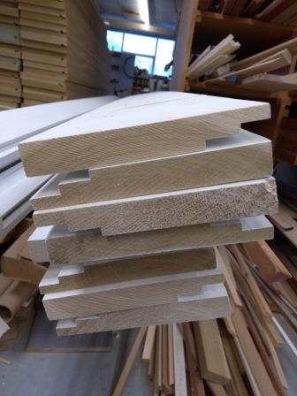 New Art Deco stepped skirting board joinery & interior woodwork primed ready for painting