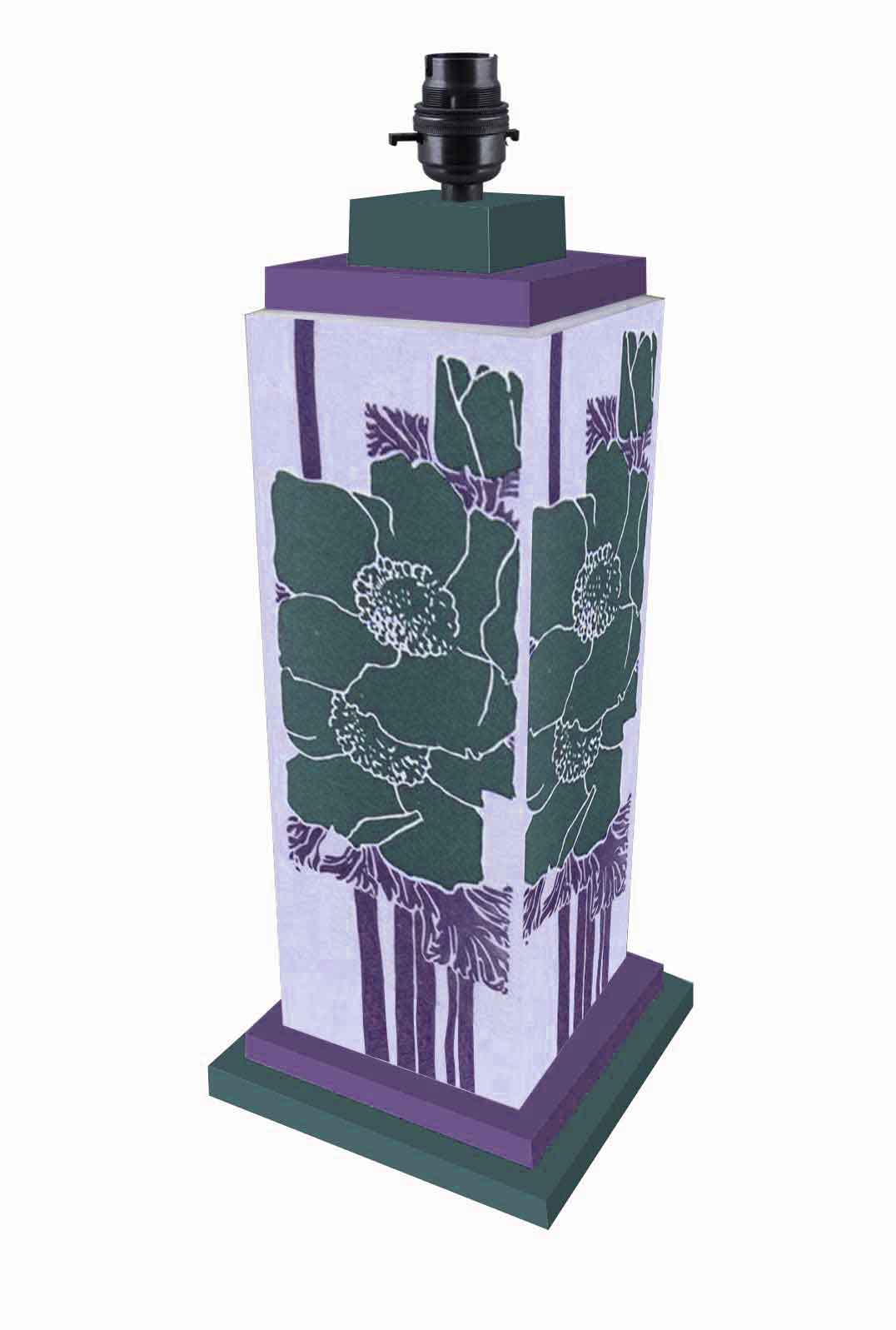 new Art Nouveau Jugendstil hand painted table lamp