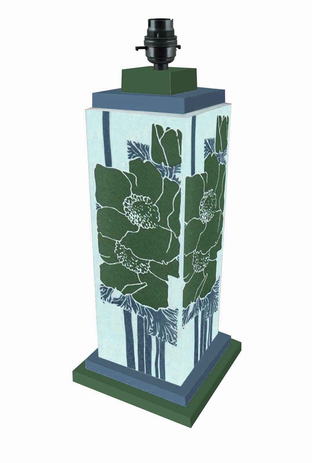 new Art Nouveau Jugendstil hand painted table lamp