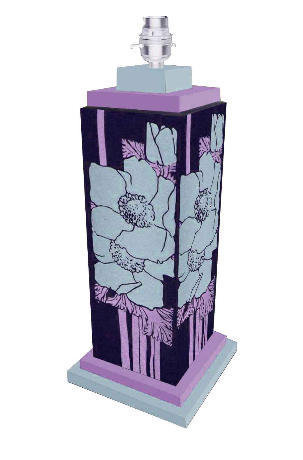 new Art Nouveau Jugendstil hand painted table lamp