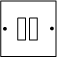 Arts & Crafts Movement style Double 2 way rocker switch