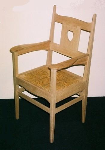 CFA Voysey Oak Arts & Crafts Movement Oak carver chair furniture
