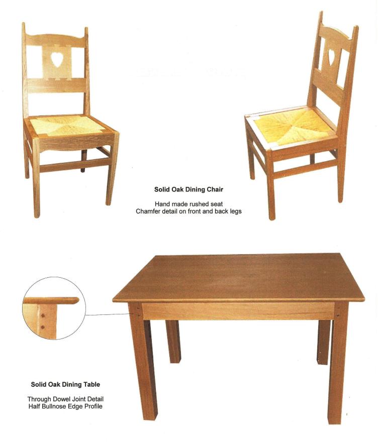 CFA Voysey Arts & Crafts Movement Oak dining table furniture