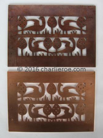 CFA Voysey Arts & Crafts Movement metal 'bird' air vent  in copper finishes