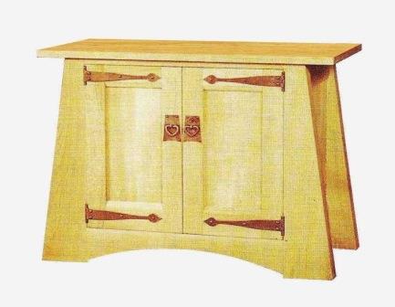 CFA Voysey Arts & Crafts Movement Oak sideboard with long strap hinges furniture