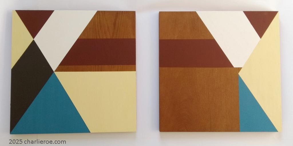 new Frank Lloyd Wright Arts & Crafts Movement Prairie Mission Usonian style wood matching 2 bedside tables