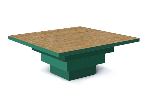 New Frank Lloyd Wright Arts & Crafts Mission Prairie Usonian style oak & painted stepped coffee tables