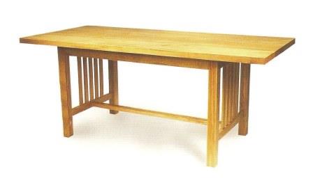 American 'Mission' Arts & Crafts Movement Mission style oak dining table