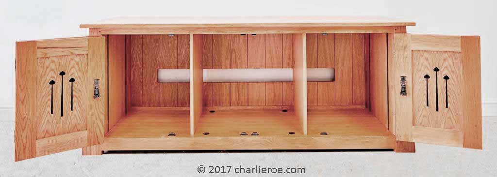 new Oak Arts & Crafts Movement Oak Sideboard with inlaid marquetry panels
