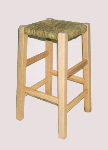 Arts & Crafts Movement kitchen stool with rush seat furniture