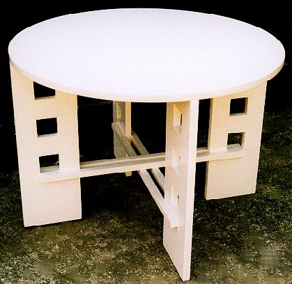 new CR Mackintosh Arts & Crafts Movement white painted coffee table furniture