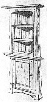 Oak Arts & Crafts Movement Hollyoak oak Corner Cupboard furniture