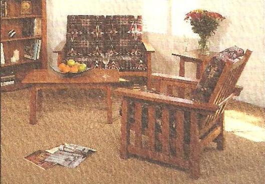 Oak Arts & Crafts Movement Hollyoak range oak Morris Armchair furniture