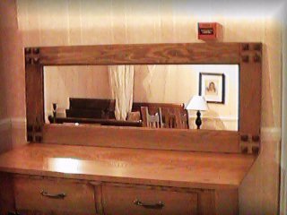 Oak Arts & Crafts Movement Hollyoak oak Mission mirror frame, furniture
