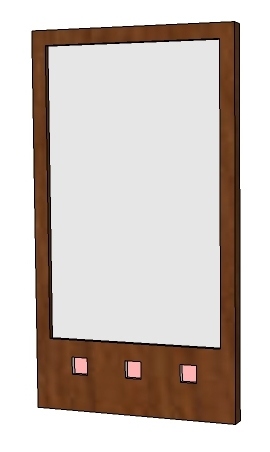 CR Mackintosh dark wood & painted mirror frame