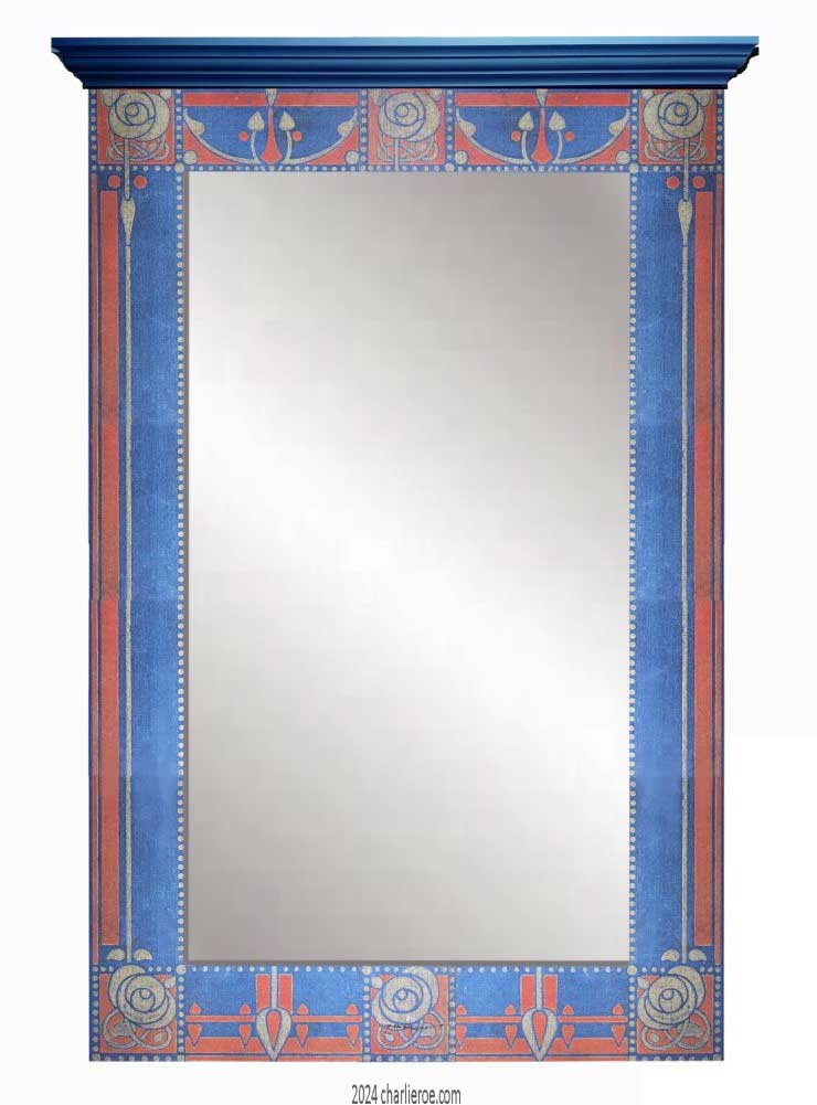 Large version of wall mirror based on a Talwin Morris design for the publisher Blackie
