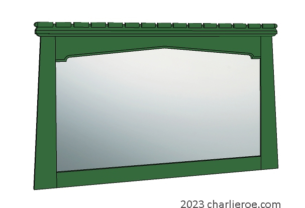William Morris Arts & Crafts style painted mirror frame