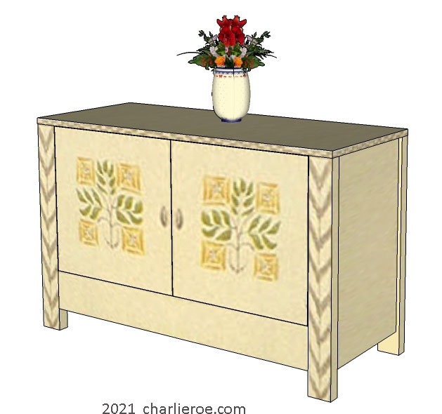 New MH Baillie Scott  Arts & Crafts movement style 2 door sideboard design