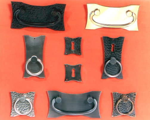 Arts and crafts movement Mission style fitted kitchen furniture handles