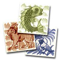 Wm DeMorgan Arts & Crafts Movement bathroom tiles