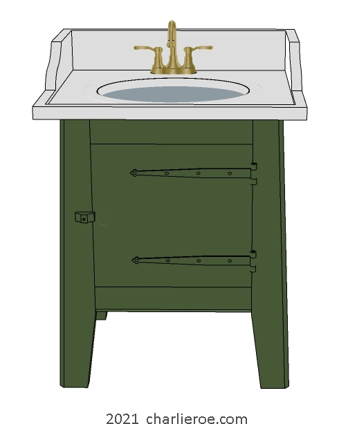 New Wm Morris Arts & Crafts Movement Artisan range of bathroom washstands vanity units furniture in painted or wood finishes