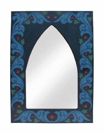 William Wm Morris decorative painted mirror or picture frame