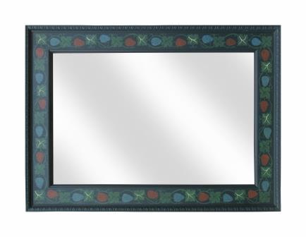 William Wm Morris 'Kelmscott' decorative painted large mirror frame
