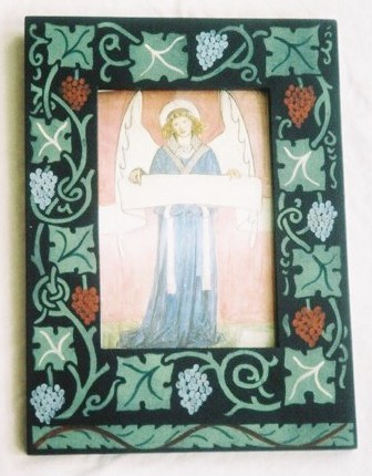 William Wm Morris 'Kelmscott' decorative painted mirror or picture frame