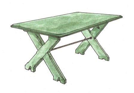 Ford Madox brown & Wm Morris & Co  Arts & Crafts movement style dining table