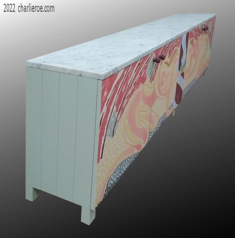 new Omega Workshops style painted 'Adam & Eve' 4 door sideboard
