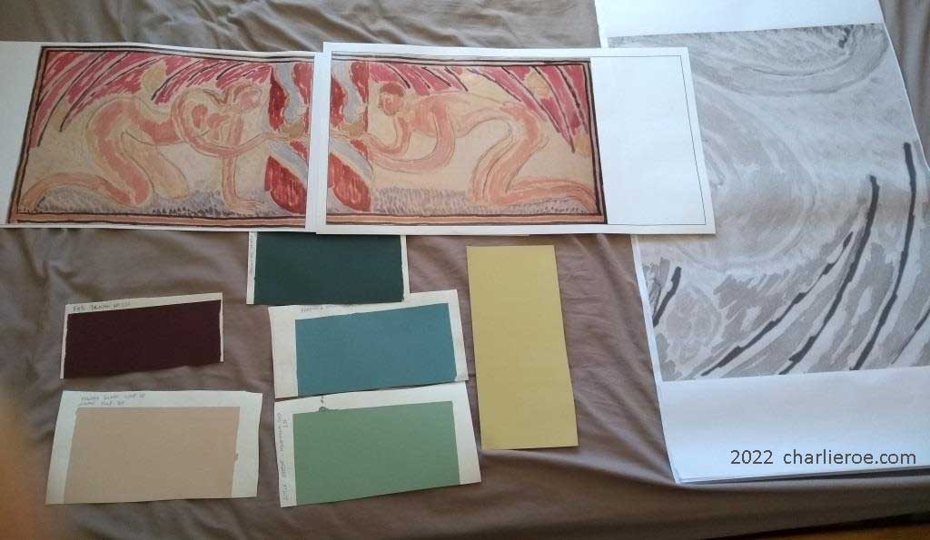 Interior designer's colour swatches to match to for the final painting