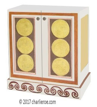 new Bloomsbury Group style style painted 2 door sideboard cupboard