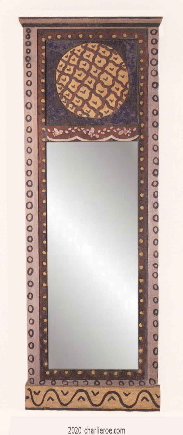 new Bloomsbury Group style painted mirror frame
