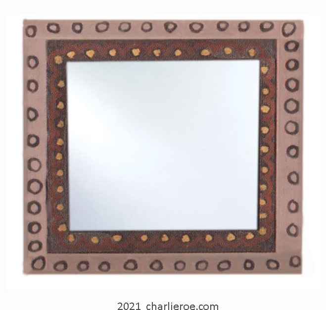 new Bloomsbury Group style painted mirror frame