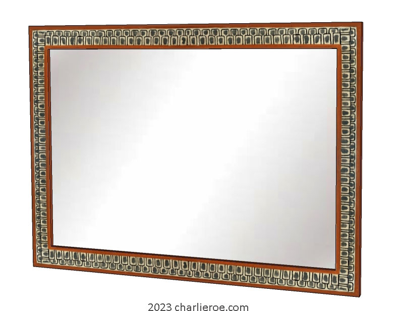 new Omega Workshops Bloomsbury Group style painted mirror frame