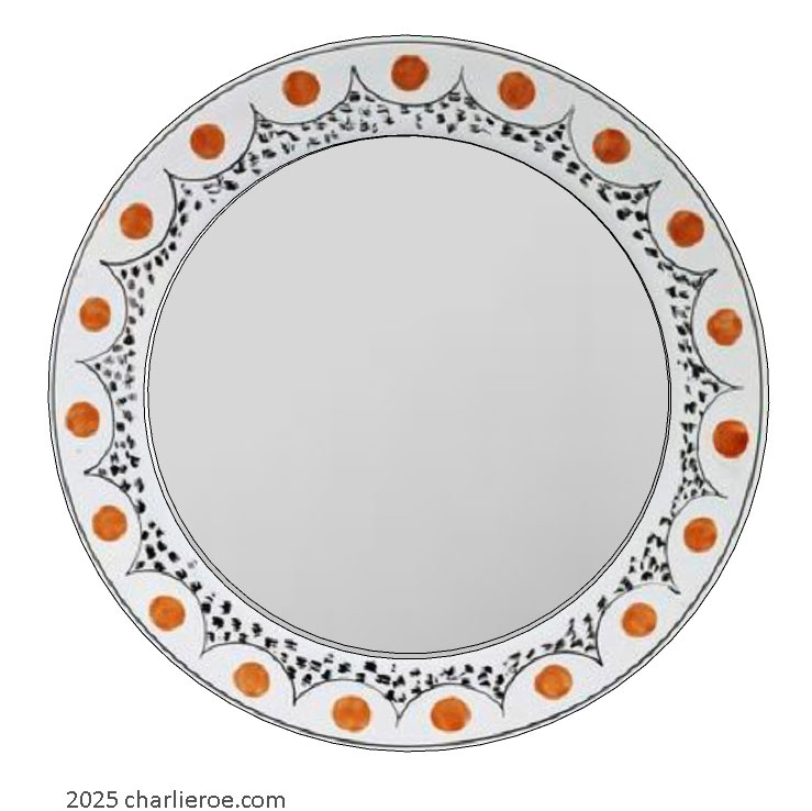 new round wall mirror inspired by Bloomsbury Group & Omega Workshops work