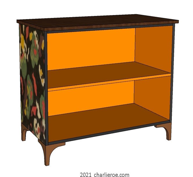 New Omega workshops - Duncan Grant's painted 'Lilypond' design used for a 2 door cabinet cupboard or sideboard