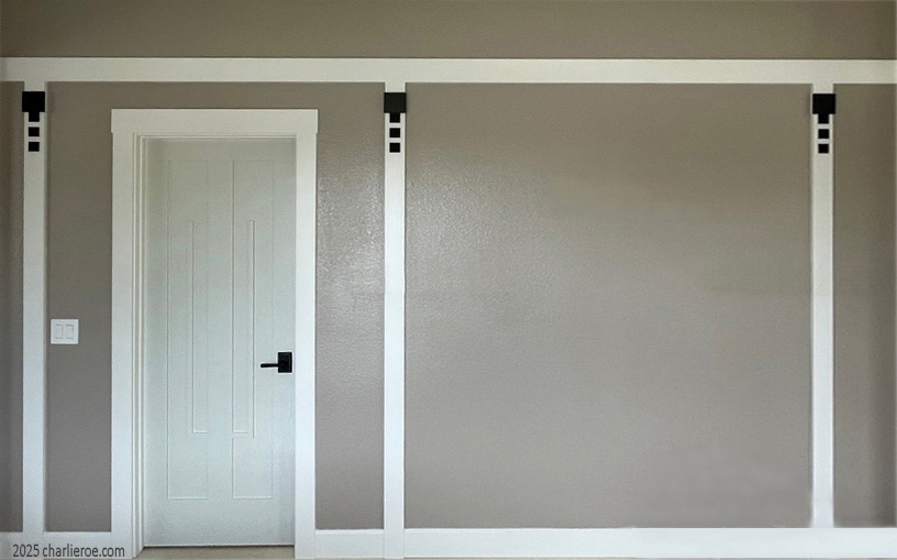 new CR Mackintosh white lacquered wall panelling for a painted bedroom walk-in closet wardrobe