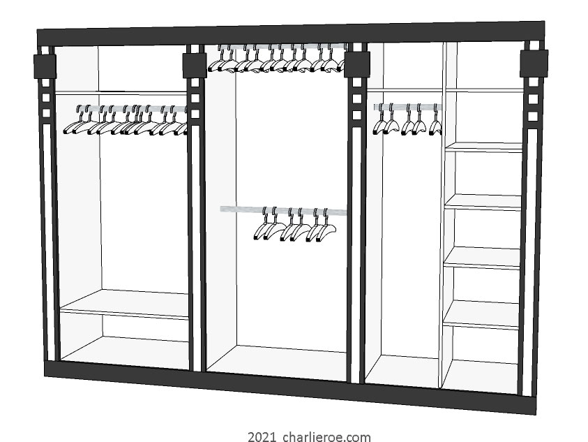 new CR Mackintosh white lacquered painted bedroom walk-in closet wardrobe