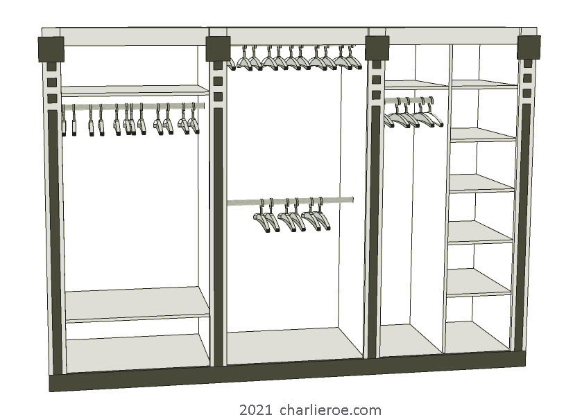 new CR Mackintosh white lacquered painted bedroom walk-in closet wardrobe