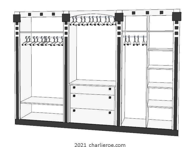 new CR Mackintosh white lacquered painted bedroom walk-in closet wardrobe