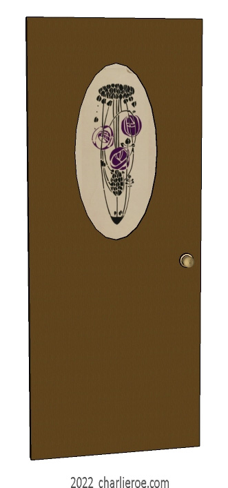 New Charles Rennie CR Mackintosh painted lacquered stained wood decorative interior & exterior house doors